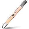 imageRonxs Lighter Electric Lighter Windproof Flameless Arc USB Candle Lighter Plasma Rechargeable Lighter with Hanging Hook for Candle BBQ CampingChampagne