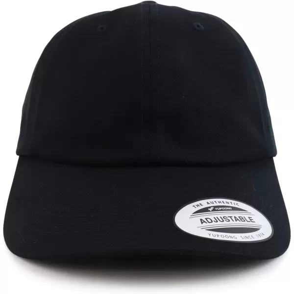 imageTrendy Apparel Shop Oversize XXL Plain Unstructured Soft Crown Cotton CapBlack