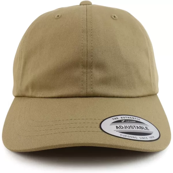 imageTrendy Apparel Shop Oversize XXL Plain Unstructured Soft Crown Cotton CapKhaki