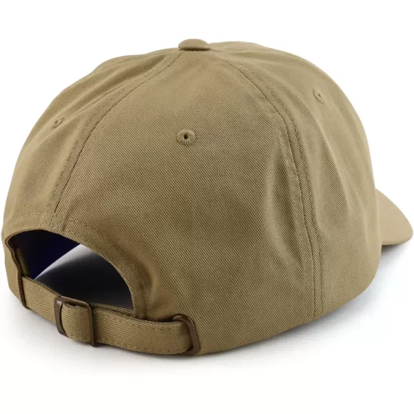 imageTrendy Apparel Shop Oversize XXL Plain Unstructured Soft Crown Cotton CapKhaki