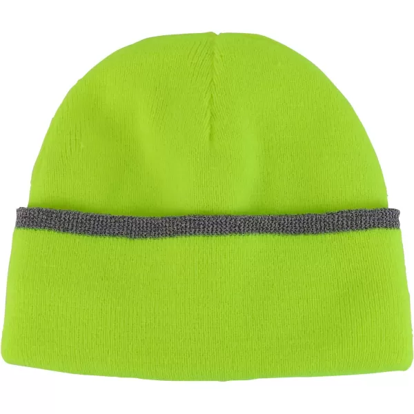 imageTrendy Apparel Shop Rib Knit Lined Reflective BeanieSafety Yellow