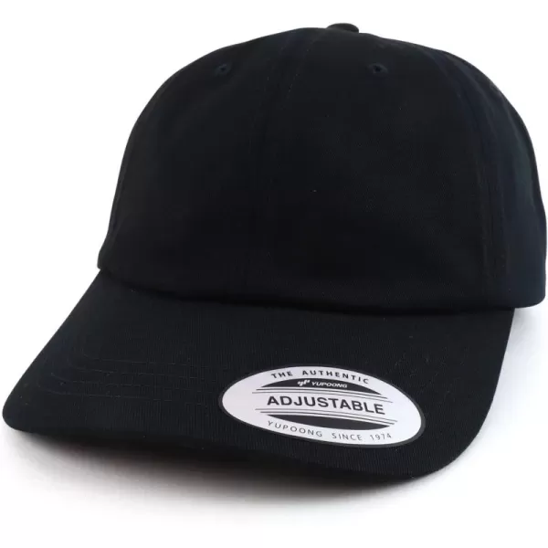 imageTrendy Apparel Shop Oversize XXL Plain Unstructured Soft Crown Cotton CapBlack