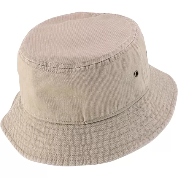 imageTrendy Apparel Shop Kid Size Outdoor 100 Cotton Stonewashed Bucket Hat  52cmKhaki