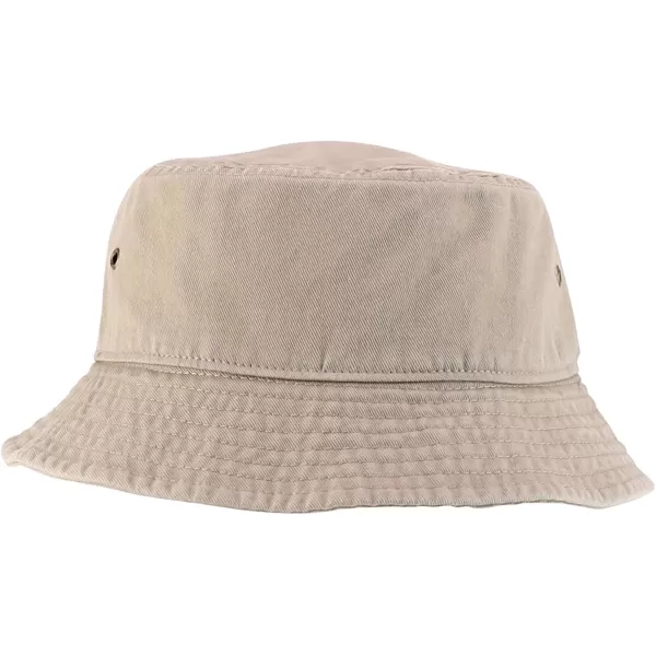imageTrendy Apparel Shop Kid Size Outdoor 100 Cotton Stonewashed Bucket Hat  52cmKhaki