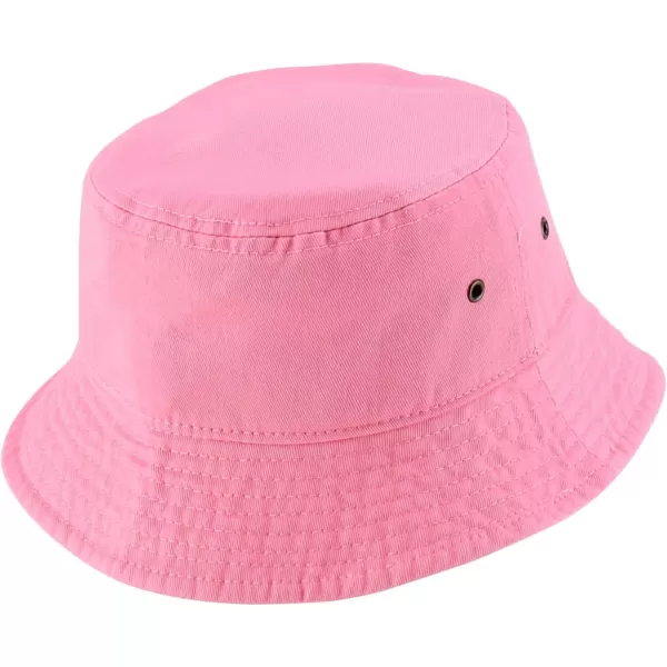 imageTrendy Apparel Shop Kid Size Outdoor 100 Cotton Stonewashed Bucket Hat  52cmLight Pink