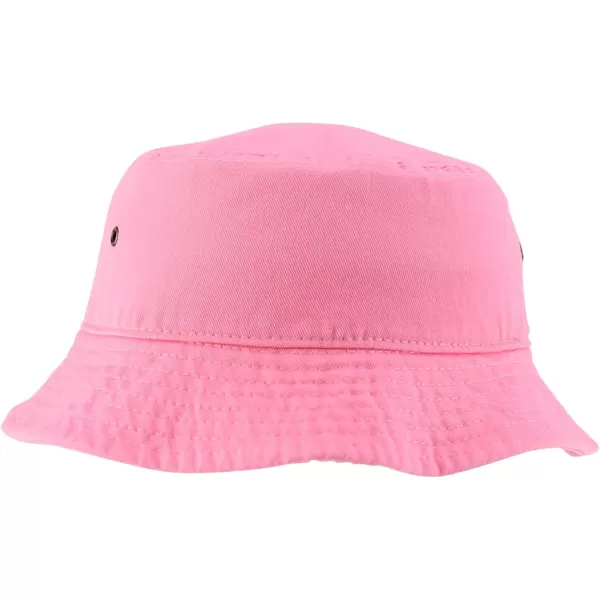 imageTrendy Apparel Shop Kid Size Outdoor 100 Cotton Stonewashed Bucket Hat  52cmLight Pink
