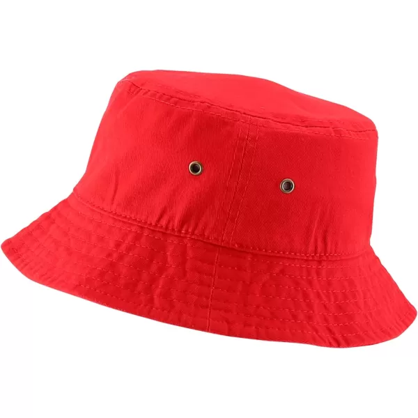 imageTrendy Apparel Shop Kid Size Outdoor 100 Cotton Stonewashed Bucket Hat  52cmRed