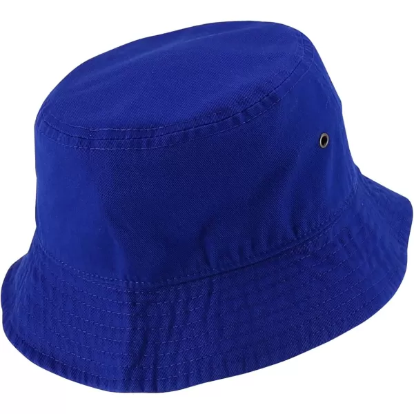 imageTrendy Apparel Shop Kid Size Outdoor 100 Cotton Stonewashed Bucket Hat  52cmRoyal Blue