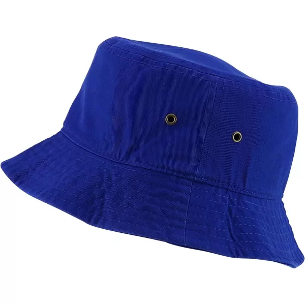 imageTrendy Apparel Shop Kid Size Outdoor 100 Cotton Stonewashed Bucket Hat  52cmRoyal Blue