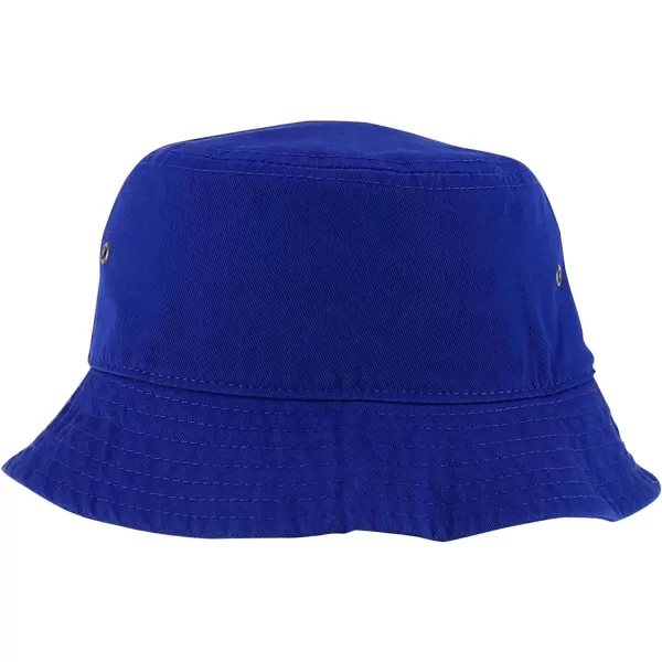 imageTrendy Apparel Shop Kid Size Outdoor 100 Cotton Stonewashed Bucket Hat  52cmRoyal Blue