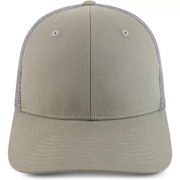 imageTrendy Apparel Shop Oversize XXL 6 Panel Structured Curved Bill Mesh Snapback Trucker CapGrey