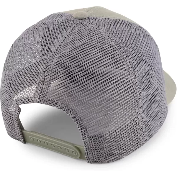 imageTrendy Apparel Shop Oversize XXL 6 Panel Structured Curved Bill Mesh Snapback Trucker CapGrey