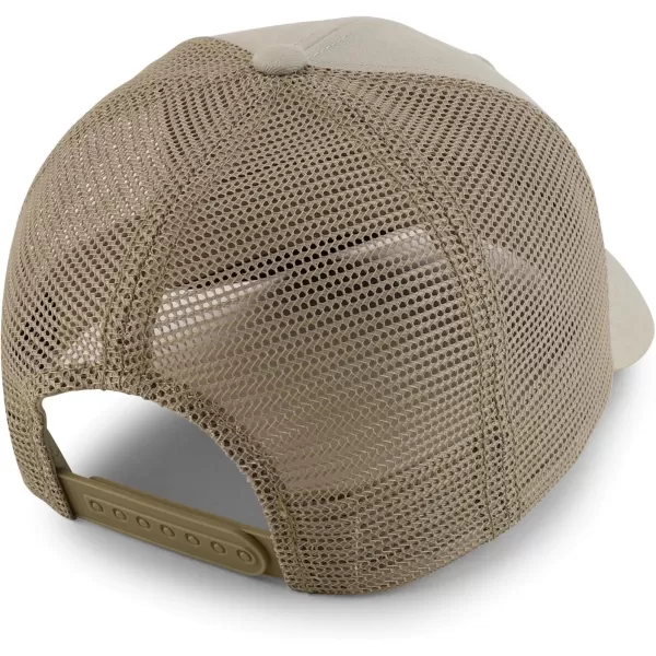imageTrendy Apparel Shop Oversize XXL 6 Panel Structured Curved Bill Mesh Snapback Trucker CapStone Khaki