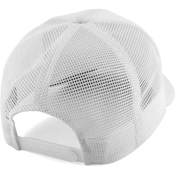 imageTrendy Apparel Shop Oversize XXL 6 Panel Structured Curved Bill Mesh Snapback Trucker CapWhite