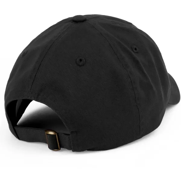 imageTrendy Apparel Shop Oversize XXL Plain Unstructured Soft Crown Cotton Dad HatBlack