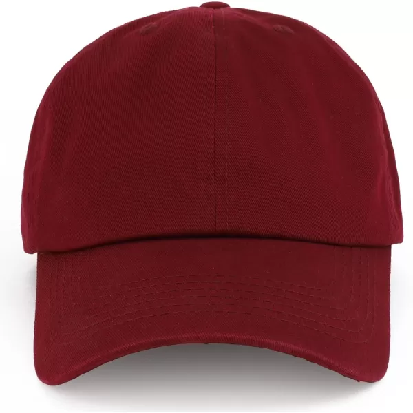 imageTrendy Apparel Shop Oversize XXL Plain Unstructured Soft Crown Cotton Dad HatBurgundy