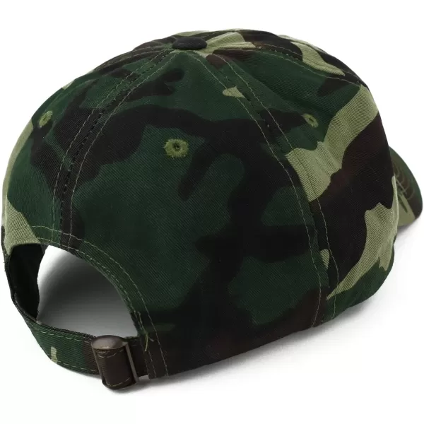 imageTrendy Apparel Shop Oversize XXL Plain Unstructured Soft Crown Cotton Dad HatCamo