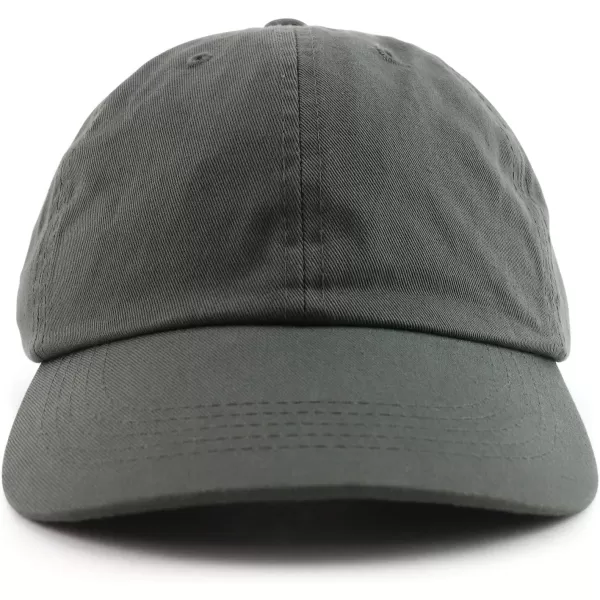 imageTrendy Apparel Shop Oversize XXL Plain Unstructured Soft Crown Cotton Dad HatDark Grey
