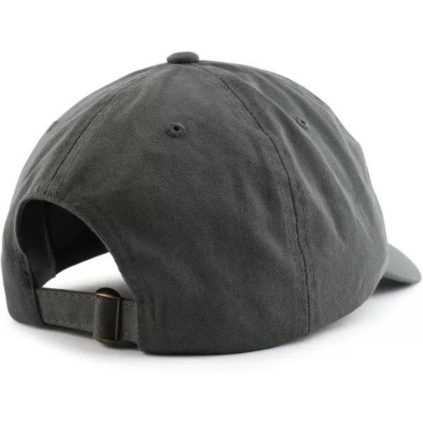 imageTrendy Apparel Shop Oversize XXL Plain Unstructured Soft Crown Cotton Dad HatDark Grey