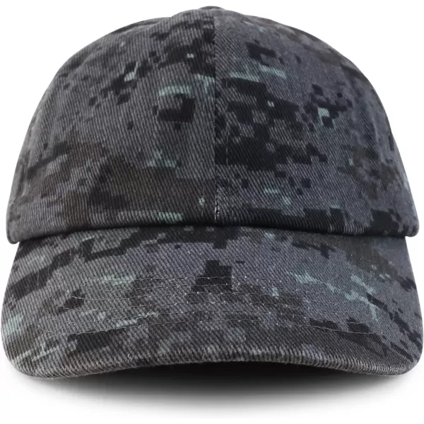 imageTrendy Apparel Shop Oversize XXL Plain Unstructured Soft Crown Cotton Dad HatDigital Night Camo