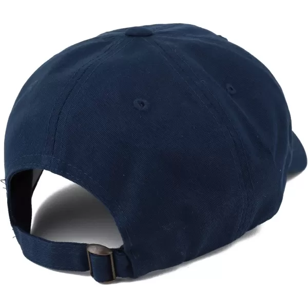 imageTrendy Apparel Shop Oversize XXL Plain Unstructured Soft Crown Cotton Dad HatNavy