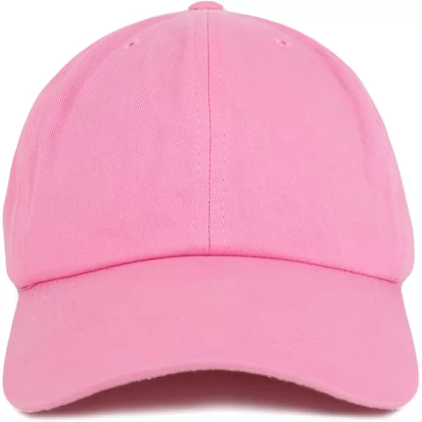 imageTrendy Apparel Shop Oversize XXL Plain Unstructured Soft Crown Cotton Dad HatPink