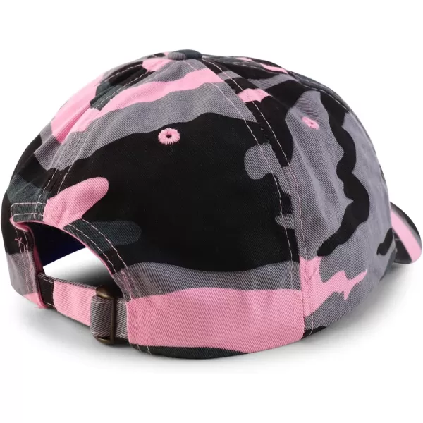 imageTrendy Apparel Shop Oversize XXL Plain Unstructured Soft Crown Cotton Dad HatPink Camo