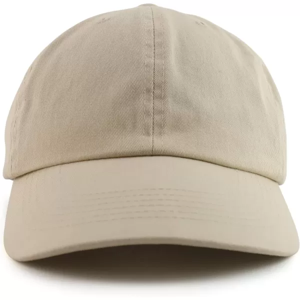 imageTrendy Apparel Shop Oversize XXL Plain Unstructured Soft Crown Cotton Dad HatStone