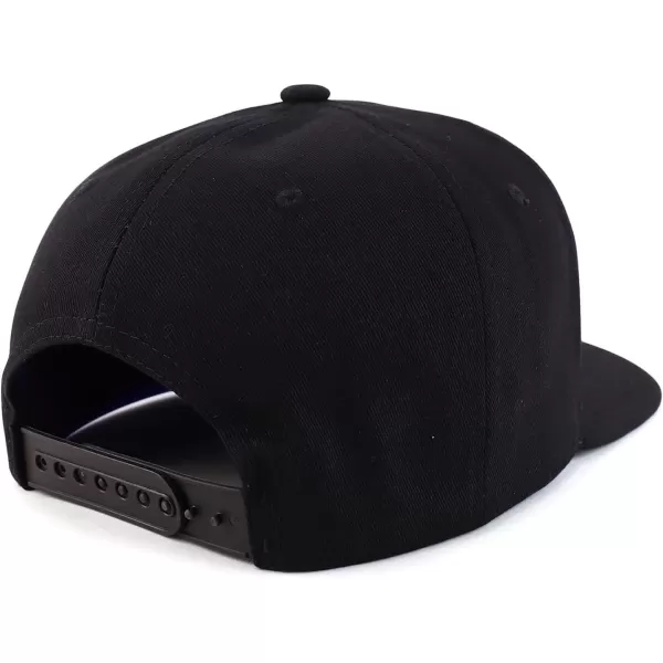 imageTrendy Apparel Shop PR 3D Embroidered Flatbill Snapback Cap with Puerto Rico FlagBlack 1