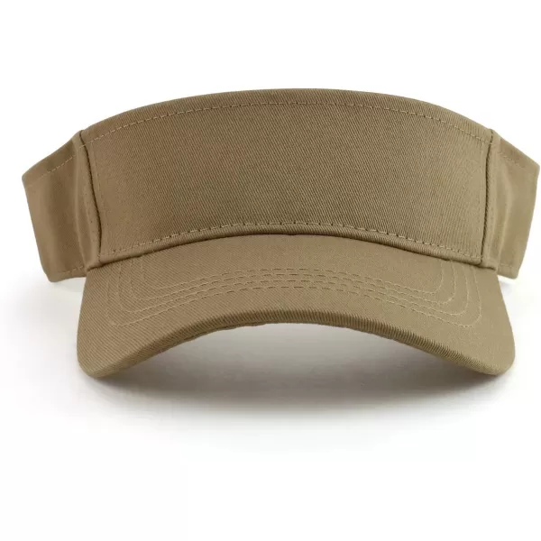 imageTrendy Apparel Shop Youth Size Kids Cotton Summer Visor HatKhaki