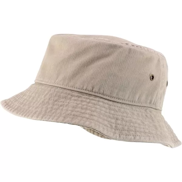imageTrendy Apparel Shop Kid Size Outdoor 100 Cotton Stonewashed Bucket Hat  52cmKhaki