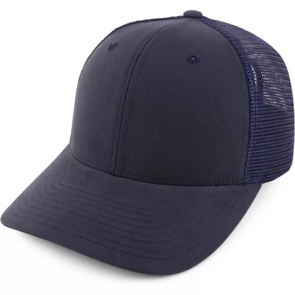 imageTrendy Apparel Shop Oversize XXL 6 Panel Structured Curved Bill Mesh Snapback Trucker CapNavy