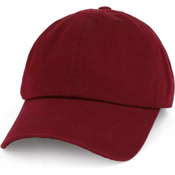 imageTrendy Apparel Shop Oversize XXL Plain Unstructured Soft Crown Cotton Dad HatBurgundy