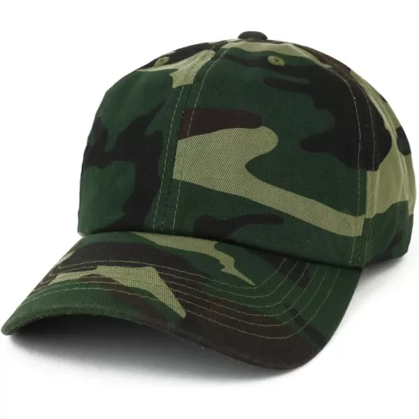 imageTrendy Apparel Shop Oversize XXL Plain Unstructured Soft Crown Cotton Dad HatCamo