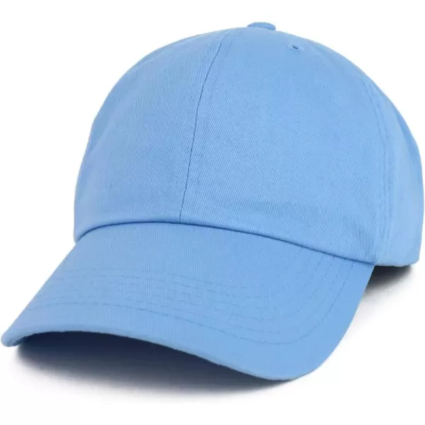 imageTrendy Apparel Shop Oversize XXL Plain Unstructured Soft Crown Cotton Dad HatCarolina Blue