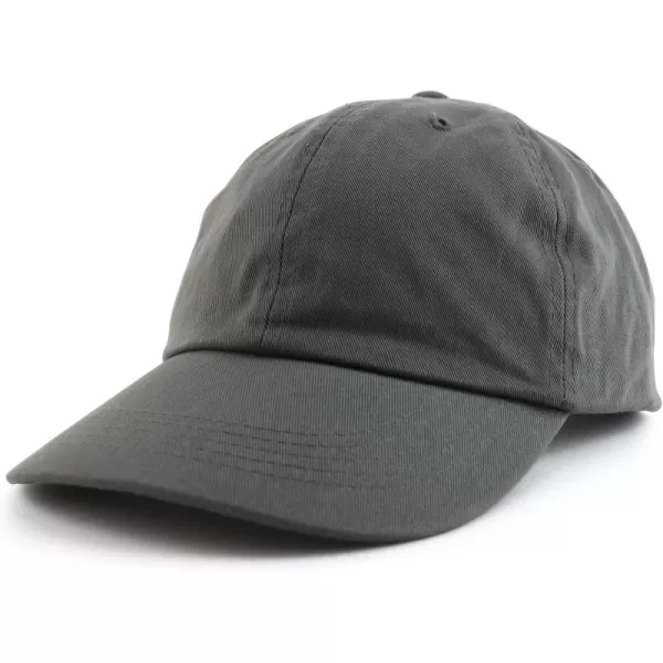 imageTrendy Apparel Shop Oversize XXL Plain Unstructured Soft Crown Cotton Dad HatDark Grey