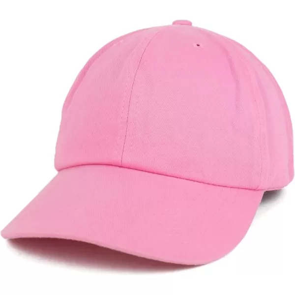 imageTrendy Apparel Shop Oversize XXL Plain Unstructured Soft Crown Cotton Dad HatPink