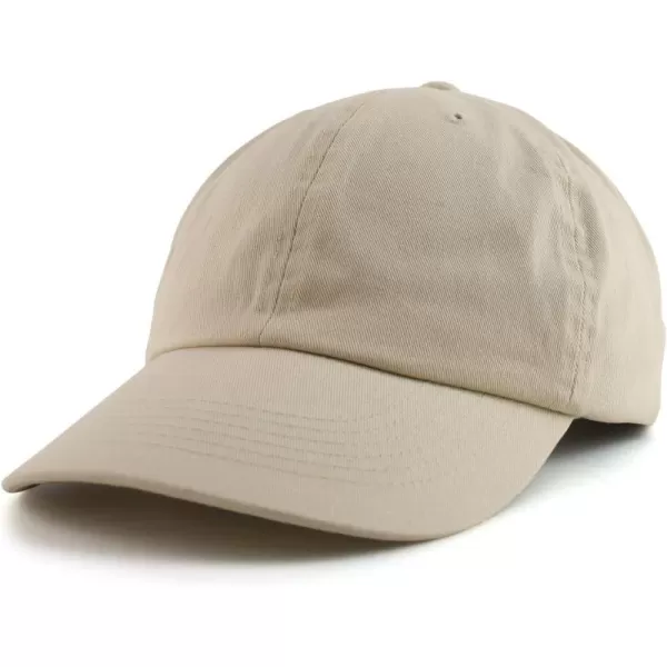 imageTrendy Apparel Shop Oversize XXL Plain Unstructured Soft Crown Cotton Dad HatStone