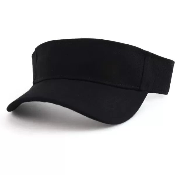 imageTrendy Apparel Shop Youth Size Kids Cotton Summer Visor HatBlack