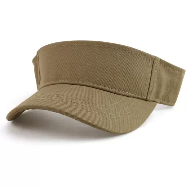 imageTrendy Apparel Shop Youth Size Kids Cotton Summer Visor HatKhaki