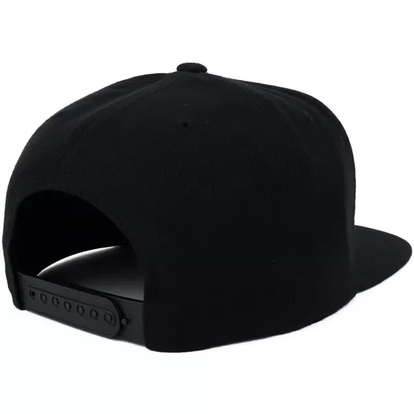 imageTrendy Apparel Shop Flexfit Daddy Script Font Embroidered Structured Flatbill Snapback CapBlack