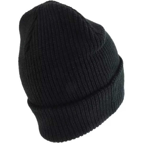 imageTrendy Apparel Shop Oversized Big Size Plain Ribbed Knit Cuff Long Beanie HatBlack