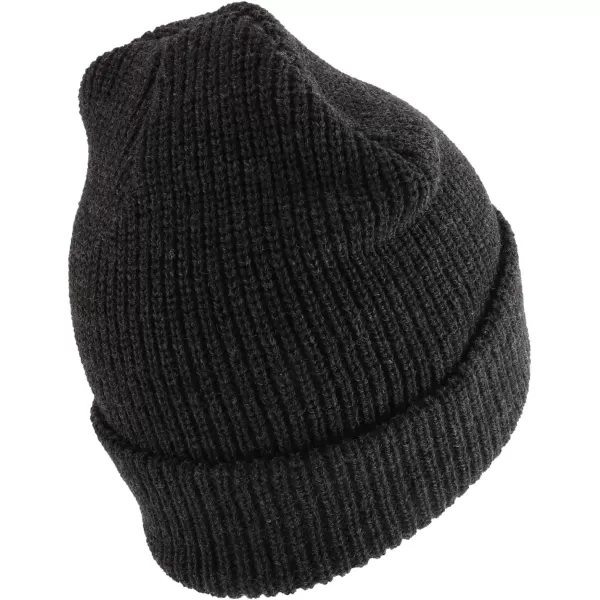 imageTrendy Apparel Shop Oversized Big Size Plain Ribbed Knit Cuff Long Beanie HatCharcoal