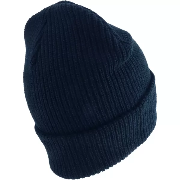 imageTrendy Apparel Shop Oversized Big Size Plain Ribbed Knit Cuff Long Beanie HatNavy