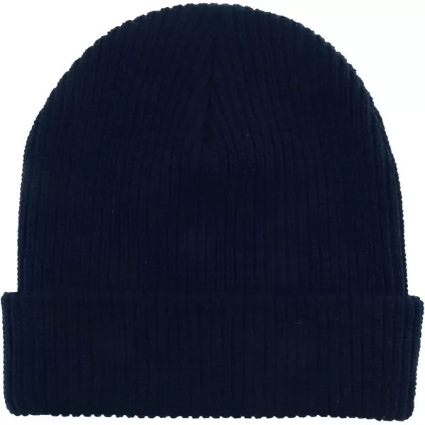imageTrendy Apparel Shop Oversized Big Size Plain Ribbed Knit Cuff Long Beanie HatNavy