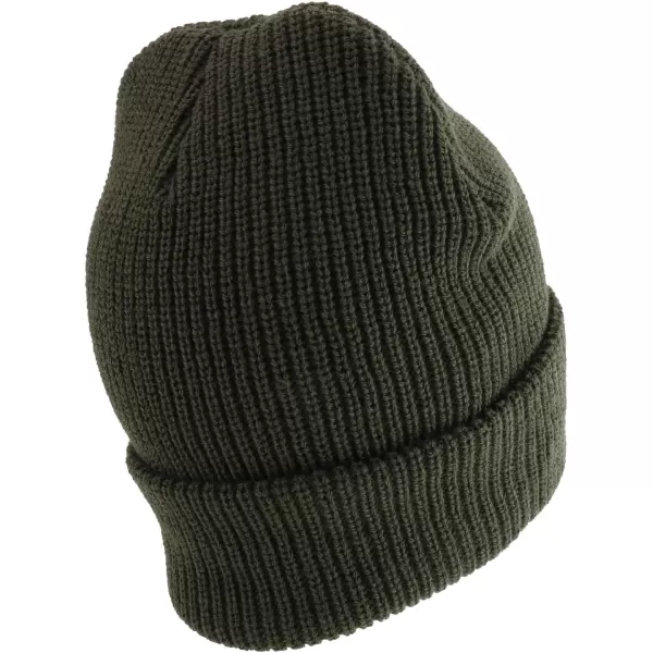 imageTrendy Apparel Shop Oversized Big Size Plain Ribbed Knit Cuff Long Beanie HatOlive