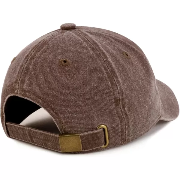 imageTrendy Apparel Shop Vintage 1954 Embroidered 70th Birthday Soft Crown Washed Cotton CapChocolate