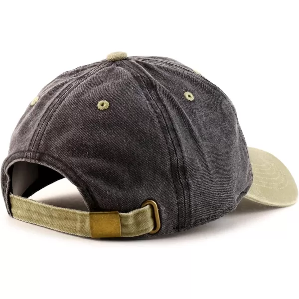 imageTrendy Apparel Shop Vintage 1984 Embroidered 40th Birthday Soft Crown Washed Cotton CapBlack Khaki