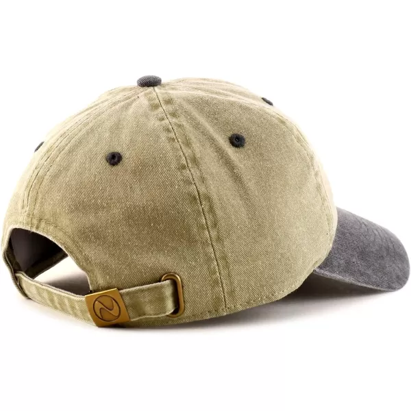 imageTrendy Apparel Shop Vintage 1984 Embroidered 40th Birthday Soft Crown Washed Cotton CapKhaki Black