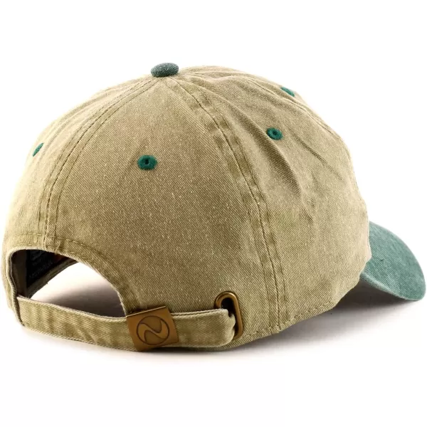 imageTrendy Apparel Shop Vintage 1984 Embroidered 40th Birthday Soft Crown Washed Cotton CapKhaki Dark Green